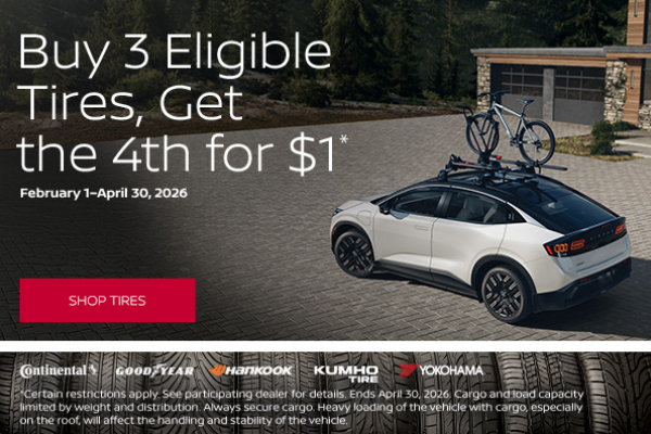 Buy 3 Eligible Tires, get the 4th for $1